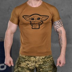 Чоловіча потовідвідна футболка з принтом "Йода" Coolmax койот розмір S buy85825bls-S фото