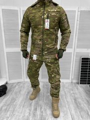 Зимний мужской Костюм Combat SoftShell на двойном флисе / Водонепроницаемый Комплект Куртка с капюшоном + Брюки мультикам размер M 12959bls-M фото