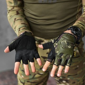 Беспалые перчатки Mechanix M-Pact Fingerless с защитными накладками мультикам размер L buy87174bls-L фото