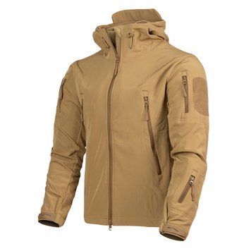 Тактична куртка Soutenu Softshell з липучками під шеврони койот розмір S тмс01917bls-S фото
