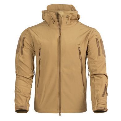 Тактична куртка Soutenu Softshell з липучками під шеврони койот розмір S тмс01917bls-S фото