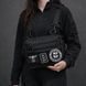 Тактична сумка через плече Cordura з патч-панеллю чорна 25&times;20&times;5,5 см ws66814bls фото 2