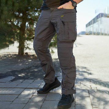 Тактичні штани Kalista Military Full-Pro з прихованими наколінниками сірі розмір S bkr571895bls-S фото