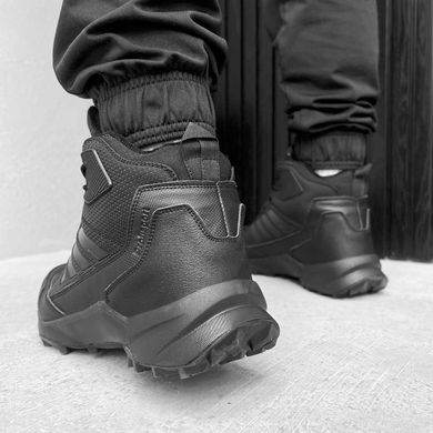 Мужские зимние кроссовки "Profisport" меховая подкладка / Утепленная обувь из термоткани черная размер 41 buy56751bls-41 фото
