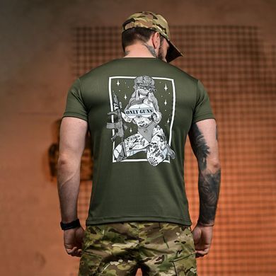 Потоотводная футболка Selion с принтом Only Guns олива размер M buy96251bls-M фото