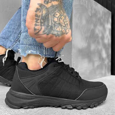 Мужские зимние кроссовки с резиновой подошвой и меховой подкладкой черные размер 41 buy56006bls-41 фото