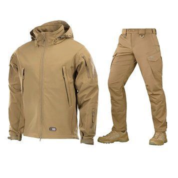 Форма M-Tac Куртка SoftShell Tan та Штани Aggressor Gen II Flex Coyote Brown розмір S 50419bls1-S фото