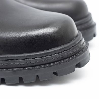 Шкіряні берці зі зручною системою шнурівки чорні розмір 35 for00950bls-35 фото