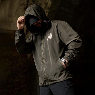 Вітрівка&nbsp;Born of War з принтом Girl олива розмір S buy97066bls-S фото