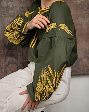 Жіноча Вишиванка Gold зелена розмір L buy92621bls-L фото