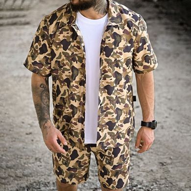 Комплект Oblivion Tactical Camo Palm Сорочка з коротким рукавом + Шорти коричневий розмір S-M buy92986bls-S-M фото