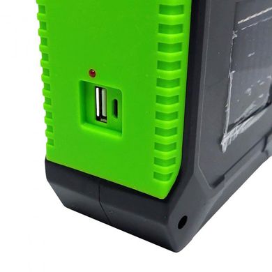 Аккумуляторный переносной фонарь JY-978B с функцией power bank 1500 mAh и солнечной батареей зеленый 192х135х63 мм ws68816-1bls фото