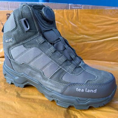 Черевики Tea Land з автошнурівкою та вставками Oxford олива розмір 40 for04459bls-40 фото