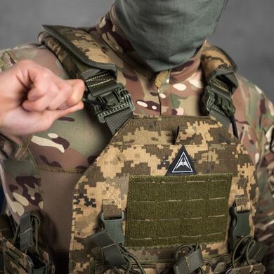 Плитоноска "Attack" із системою швидкого скидання та сітчастою підкладкою / Захисний жилет Cordura 1000D піксель під плити 25х30 см buy83815bls фото