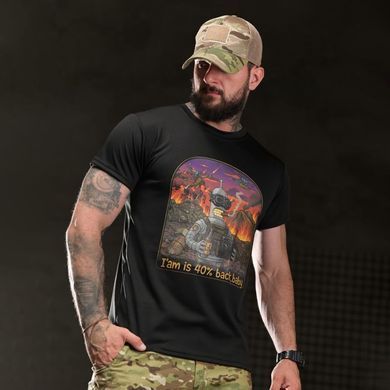 Потовідвідна футболка Born of War з принтом I&rsquo;m back чорна розмір S buy96912bls-S фото