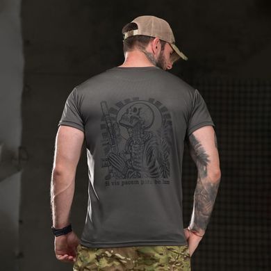 Потовідвідна футболка Born of War з принтом Para Bellum сіра розмір S buy96902bls-S фото
