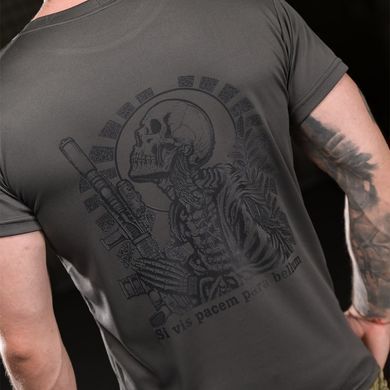 Потовідвідна футболка Born of War з принтом Para Bellum сіра розмір S buy96902bls-S фото