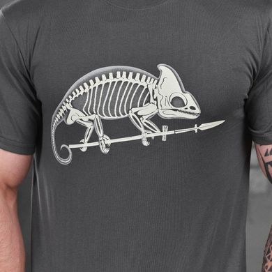 Чоловіча трикотажна футболка з принтом хамелеон сіра розмір S buy87004bls-S фото