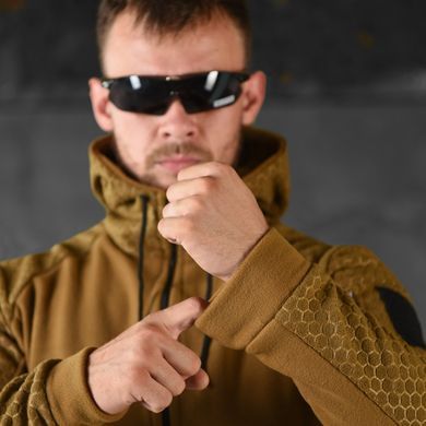 Флісова кофта&nbsp;з капюшоном та принтом Army койот розмір M buy88724bls-M фото