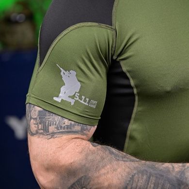 Футболка 5.11 Tactical олива с черными вставками размер XL buy92798bls-XL фото