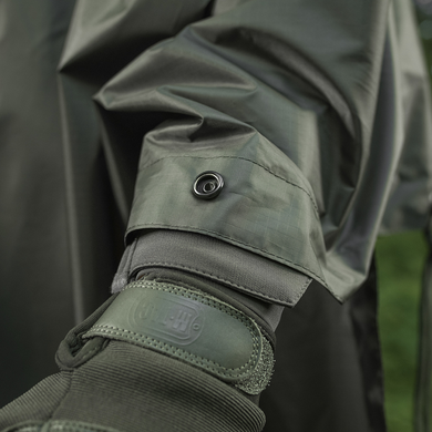 Прочный Пончо - Дождевик M-TAC с капюшоном / Водозащитный плащ с чехлом в комплекте реп-стоп олива размер 210х145 см sd3247bls фото