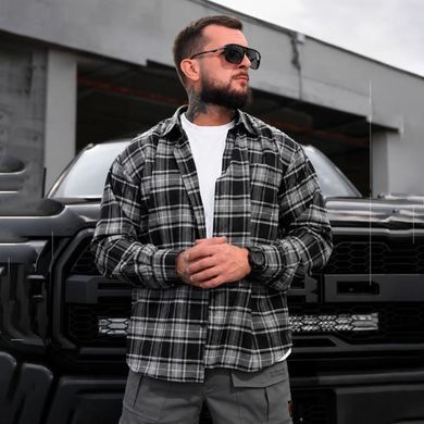 Фланелевая рубашка Mantis Workman Shirt клетчатая черная размер S buy95762bls-S фото