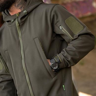 Куртка 7.62 Tactical Darmamu Softshell з велкро на рукавах олива розмір S buy97134bls-S фото