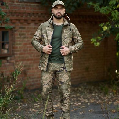 Легкий мужской Костюм Intruder Terra Куртка с капюшоном + Брюки / Полевая Форма зеленый пиксель размер S 1497098420bls-S фото