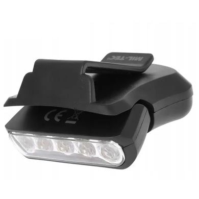 Фонарик на козырек кепки MIL-TEC Clip Light 5 LED черный for00140bls фото