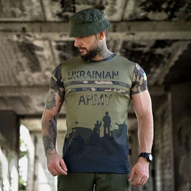 Потовідвідна футболка Oblivion Tactical з принтом Ukrainian Army олива розмір S buy86521bls-S фото