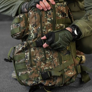 Рюкзак 35 л Assault Oxford 600D с креплением Molle / Ранец с D-кольцами темный пиксель размер 26х16х44 см buy85557bls фото