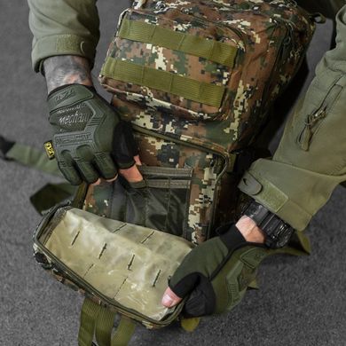 Рюкзак 35 л Assault Oxford 600D с креплением Molle / Ранец с D-кольцами темный пиксель размер 26х16х44 см buy85557bls фото