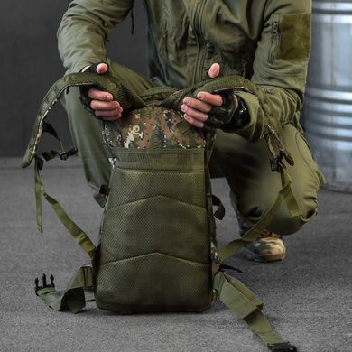 Рюкзак 35 л Assault Oxford 600D с креплением Molle / Ранец с D-кольцами темный пиксель размер 26х16х44 см buy85557bls фото