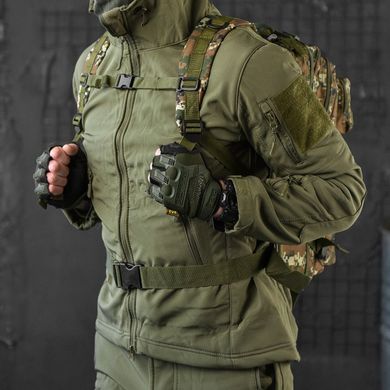 Рюкзак 35 л Assault Oxford 600D с креплением Molle / Ранец с D-кольцами темный пиксель размер 26х16х44 см buy85557bls фото