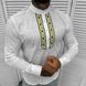 Вышитая мужская Рубашка Vareti на длинный рукав / Стильная Вышиванка с ярким Орнаментом в белом цвете размер S 50027bls-S фото 1