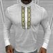 Вышитая мужская Рубашка Vareti на длинный рукав / Стильная Вышиванка с ярким Орнаментом в белом цвете размер S 50027bls-S фото 2