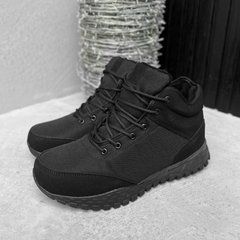 Чоловічі зимові кросівки з хутряним утеплювачем / Утеплене взуття із термотканини чорне розмір 42 buy56906bls-42 фото