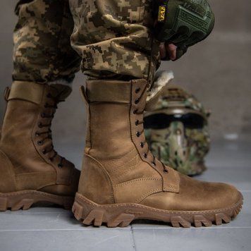 Тактичні берці утеплені хутром з гумовою підошвою койот розмір 36 buy12396bls-36 фото