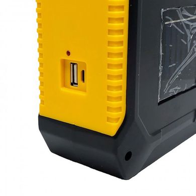 Аккумуляторный переносной фонарь JY-978B с функцией power bank 1500 mAh и солнечной батареей желтый 192х135х63 мм ws68816bls фото