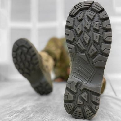 Мужские кожаные Ботинки Vogel с мембраной и полиуретановой подошвой / Высокие Берцы песок размер 40 12398bls-40 фото