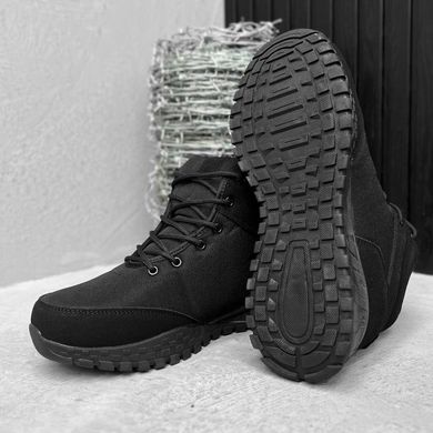 Мужские зимние кроссовки с меховым утеплителем / Утепленная обувь из термоткани черная размер 41 buy56906bls-41 фото