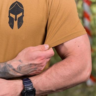 Футболка Spartan з принтом на грудях та спині койот розмір S buy92832bls-S фото