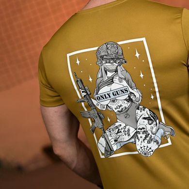 Потовідвідна футболка Selion з принтом Only Guns койот розмір 2XL buy96250bls-2XL фото