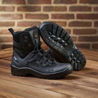 Универсальные кожаные Берцы с мембраной / Летние Ботинки на двухкомпонентной подошве черные размер 34 801 чорні літоbls-34 фото