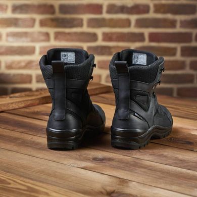 Универсальные кожаные Берцы с мембраной / Летние Ботинки на двухкомпонентной подошве черные размер 34 801 чорні літоbls-34 фото