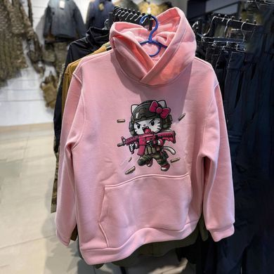 Женское утепленное худи Hello Kitty с принтом Злая Киса розовое размер M for04339bls-M фото