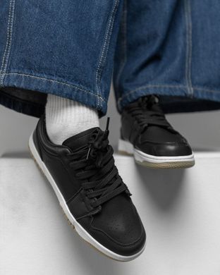 Жіночі шкіряні кеди Air Force Dunk Black розмір 38 buy89001bls-38 фото