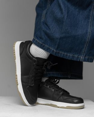 Жіночі шкіряні кеди Air Force Dunk Black розмір 38 buy89001bls-38 фото