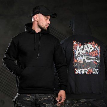Худі Genesis на флісі з принтом ACAB чорне розмір M buy97270bls-M фото