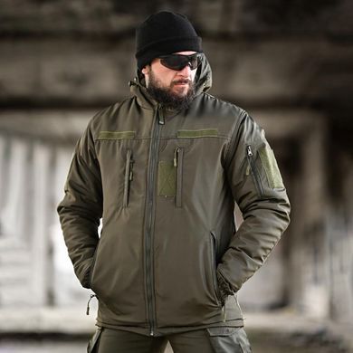 Зимняя форма Northern Куртка с капюшоном + Брюки с подтяжками олива размер M buy94809bls-M фото